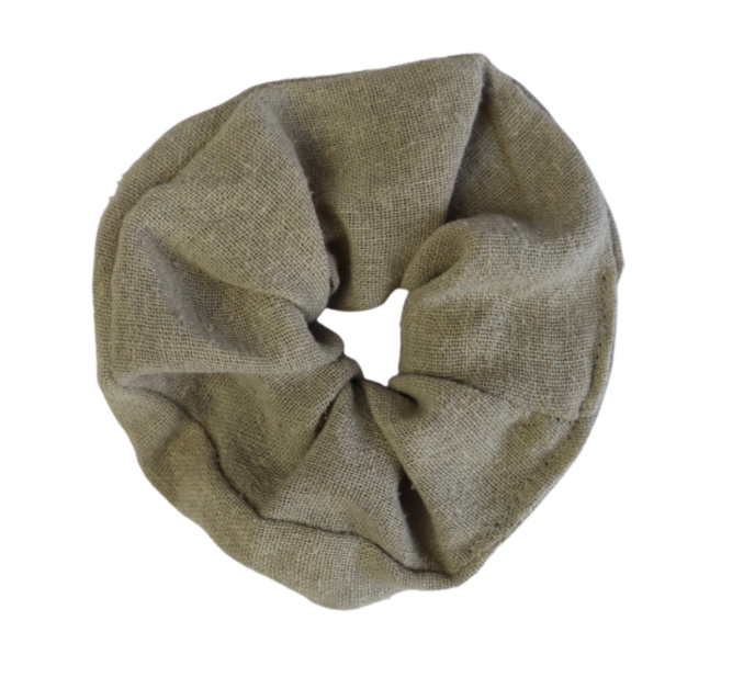 Naturally Dyed Scrap Silk Hair Scrunchies / Sage