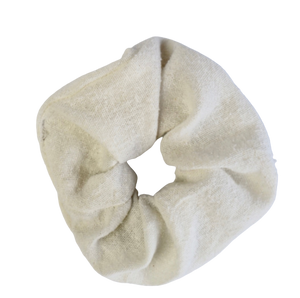 Naturally Dyed Scrap Silk Hair Scrunchies / Vanilla