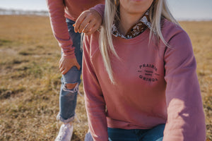 The Prairie Gringa brand Crewneck / Mauve