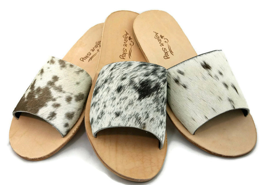 Hair on hide slides || Chocolate
