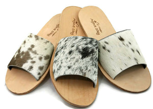 Hair on hide slides || Chocolate