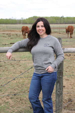 The Prairie Gringa brand Grey Crewneck