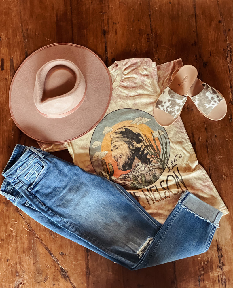 Willie Cactus Mauve Tie Dye Tee