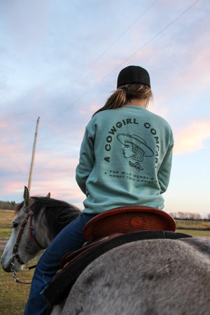 Cowgirl Company drop sleeve || Dusty blue