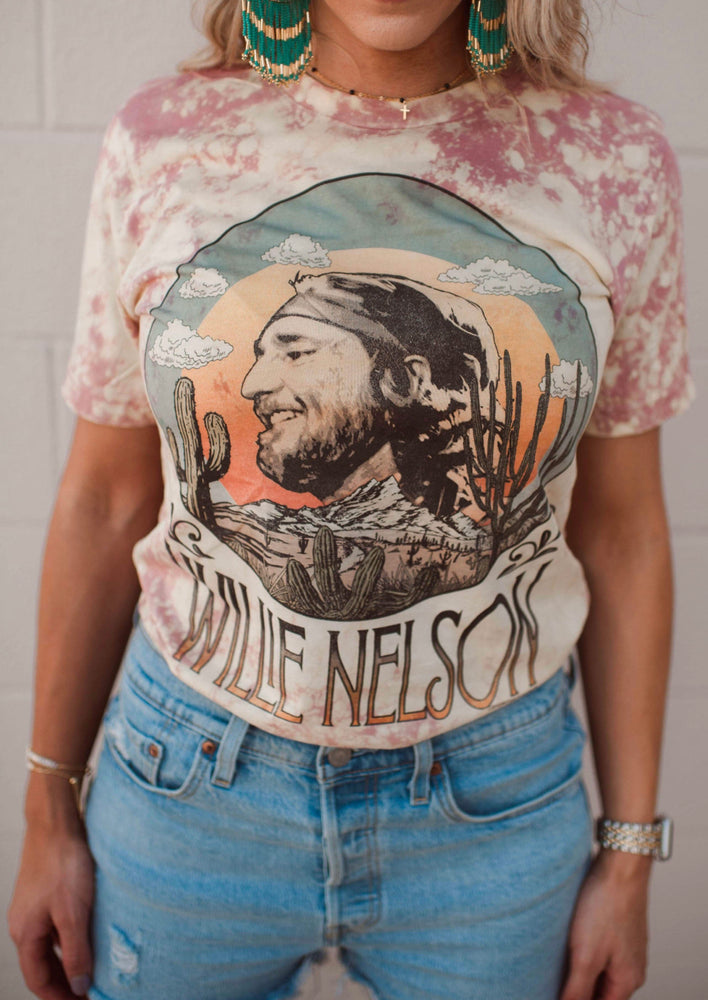 Willie Cactus Mauve Tie Dye Tee