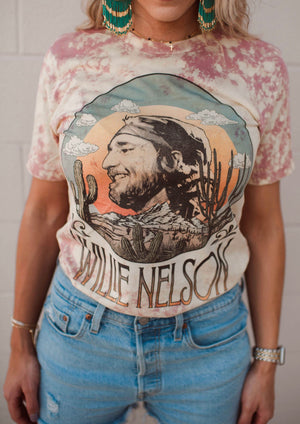 Willie Cactus Mauve Tie Dye Tee