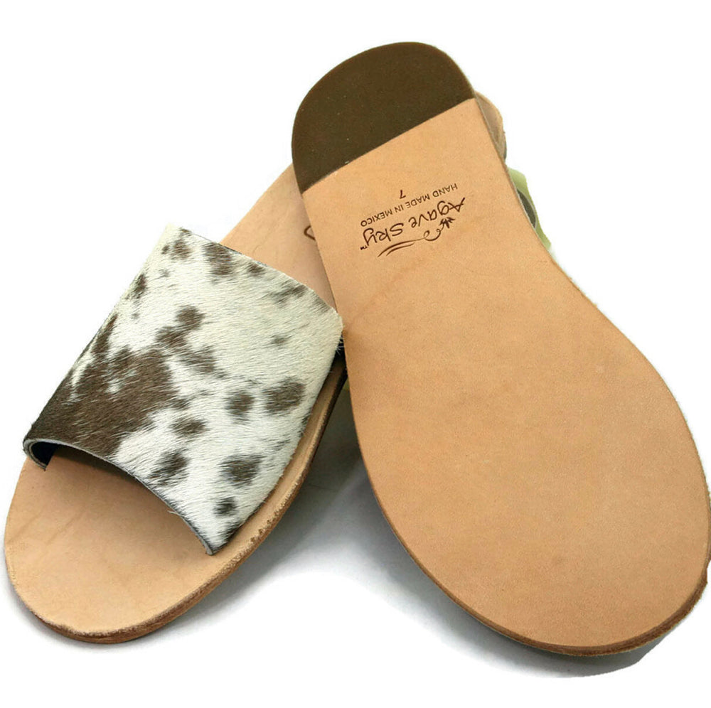 Hair on hide slides || Chocolate